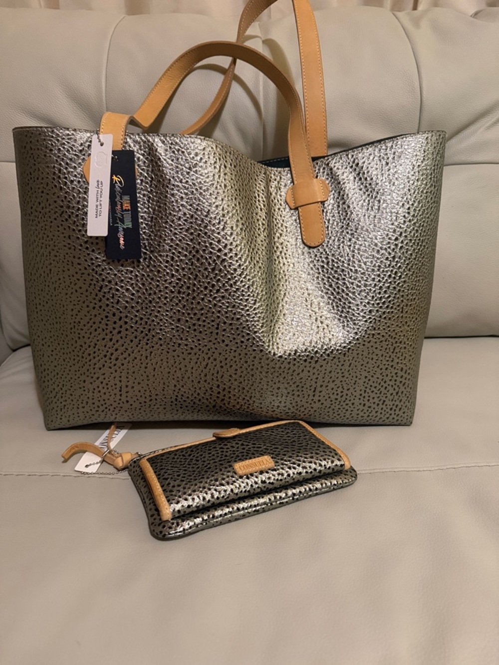 Consuela Tommy Big BreezyTote with matching wallet